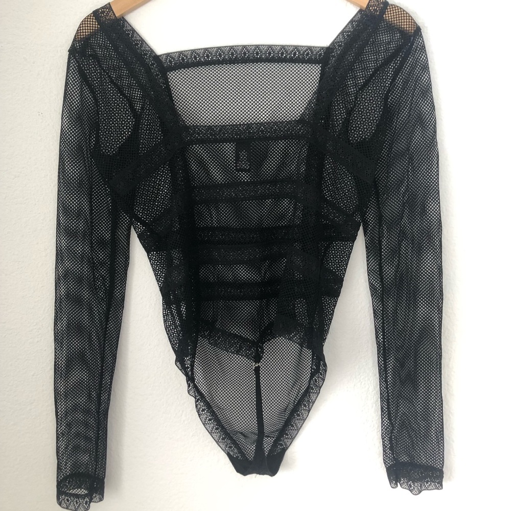 Victoria’s Secret fishnet bodysuit.